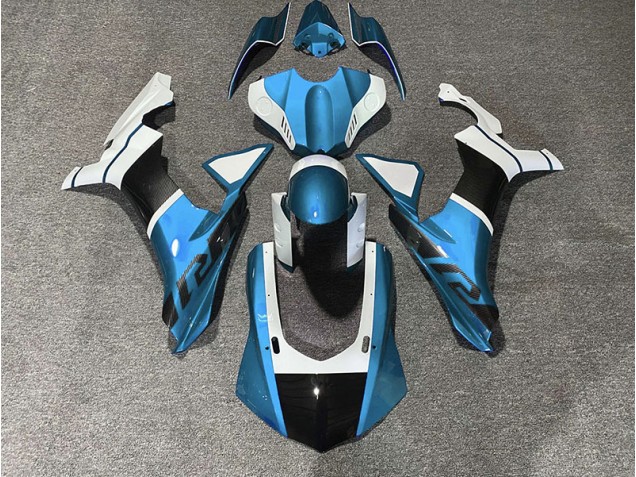 Accenti Di Azzurro & Fibra Di Carbonio 2015-2019 R1 Carena Moto Accenti Di Azzurro & Fibra Di Carbonio 2015-2019 R1 Carena Moto