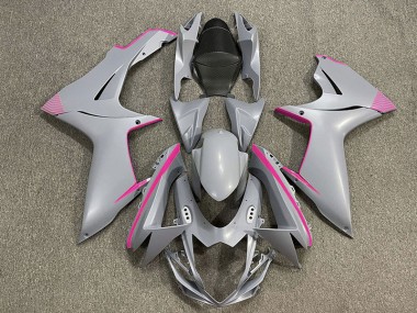 Accenti Grigio Nardo Opaco & Rosa 2011-2024 GSXR 600-750 Carena Moto