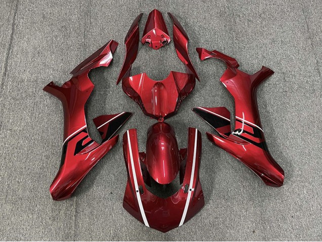 Accenti Rosso Intenso & Bianco & Nero 2015-2019 R1 Carena Moto Accenti Rosso Intenso & Bianco & Nero 2015-2019 R1 Carena Moto