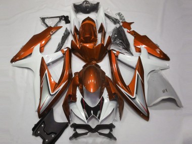 Arancio & Bianco Lucidi 2008-2010 GSXR 600-750 Carena Moto
