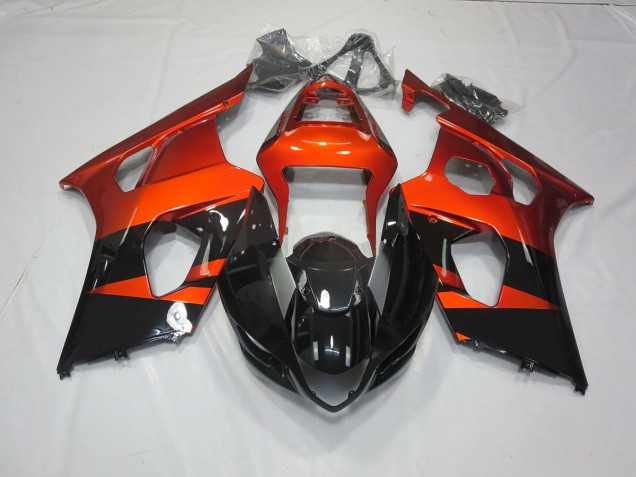 Arancio Bruciato & Nero 2003-2004 GSXR 1000 Carena Moto Arancio Bruciato & Nero 2003-2004 GSXR 1000 Carena Moto