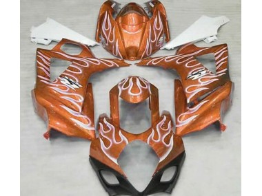 Arancio Lucido & Bianco Fiamma 2007-2008 GSXR 1000 Carena Moto