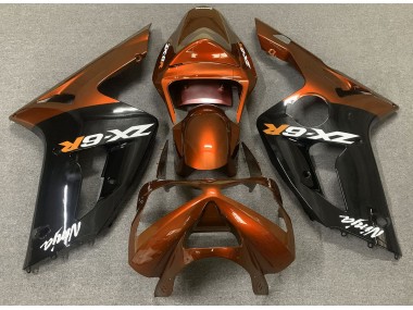 Arancio Lucido & Nero 2003-2004 ZX6R Carena Moto