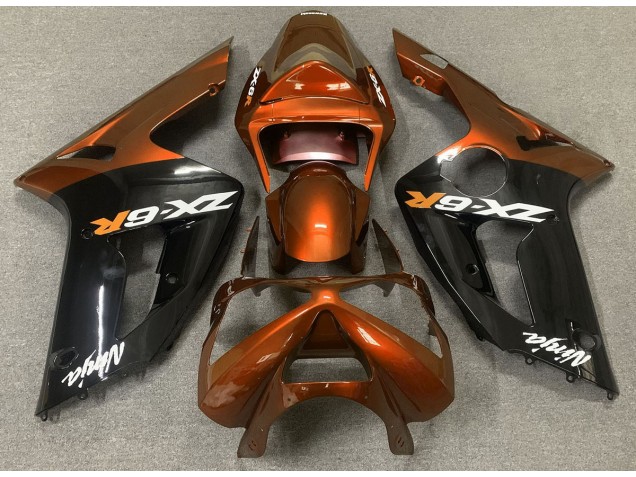 Arancio Lucido & Nero 2003-2004 ZX6R Carena Moto Arancio Lucido & Nero 2003-2004 ZX6R Carena Moto