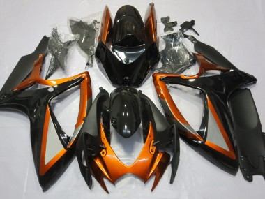 Arancio Lucido & Nero 2006-2007 GSXR 600-750 Carena Moto