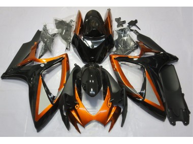 Arancio Lucido & Nero 2006-2007 GSXR 600-750 Carena Moto