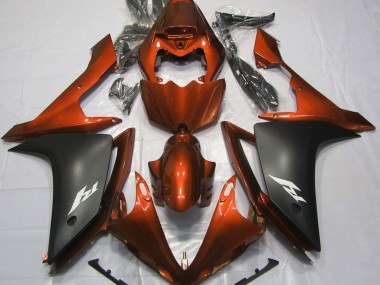 Arancio Lucido & Nero 2007-2008 R1 Carena Moto