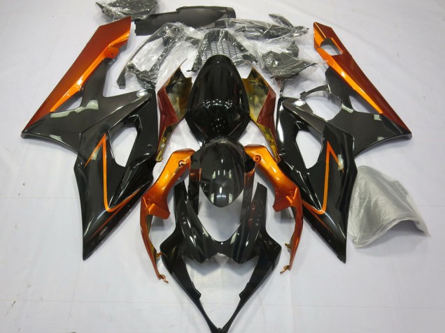 Arancione Bruciato & Nero 2005-2006 GSXR 1000 Carena Moto Arancione Bruciato & Nero 2005-2006 GSXR 1000 Carena Moto
