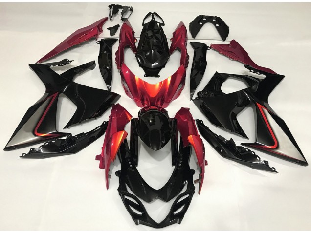 Arancione Bruciato & Nero 2009-2016 GSXR 1000 Carena Moto Arancione Bruciato & Nero 2009-2016 GSXR 1000 Carena Moto