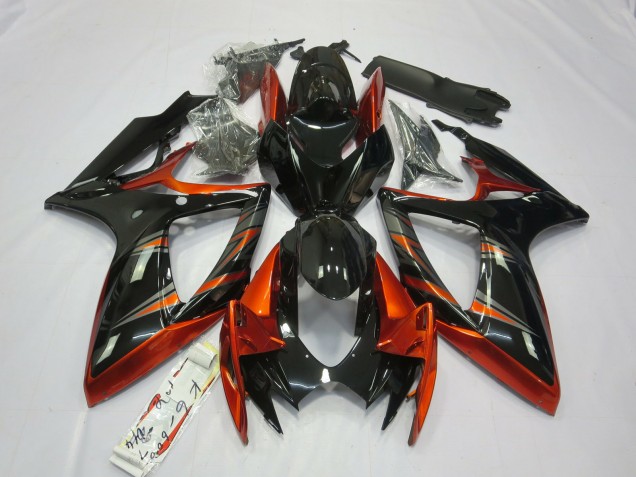 Arancione & Nero 2006-2007 GSXR 600-750 Carena Moto Arancione & Nero 2006-2007 GSXR 600-750 Carena Moto