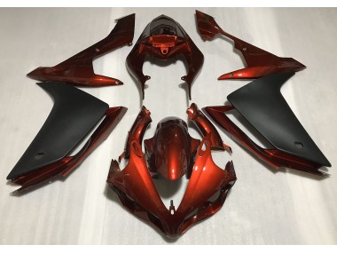 Arancione Scuro Lucido & Nero 2007-2008 R1 Carena Moto