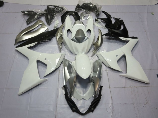 Argento & Bianco 2009-2016 GSXR 1000 Carena Moto Argento & Bianco 2009-2016 GSXR 1000 Carena Moto