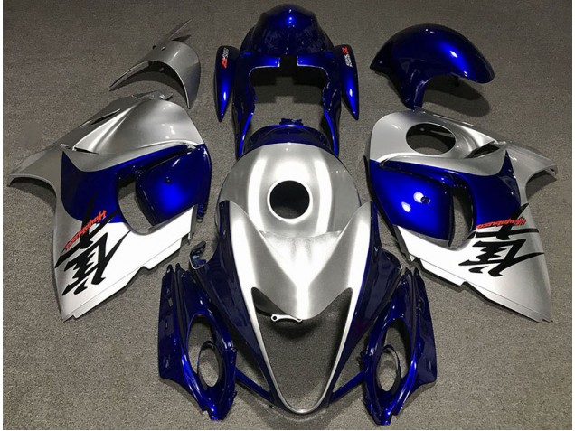 Argento Lucido & Blu 2008-2020 GSXR 1300 Carena Moto Argento Lucido & Blu 2008-2020 GSXR 1300 Carena Moto