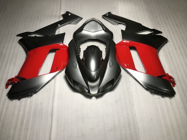 Argento Metallizzato Con Rosso 2007-2008 ZX6R Carena Moto Argento Metallizzato Con Rosso 2007-2008 ZX6R Carena Moto