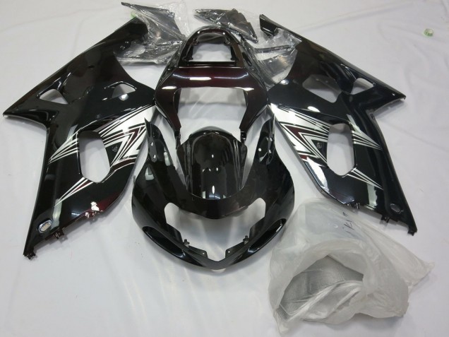 Argento Nero 2001-2003 GSXR 600-750 Carena Moto Argento Nero 2001-2003 GSXR 600-750 Carena Moto