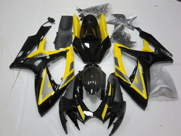 Argento & Nero Giallo 2006-2007 GSXR 600-750 Carena Moto Argento & Nero Giallo 2006-2007 GSXR 600-750 Carena Moto