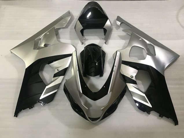 Argento Opaco & Nero 2004-2005 GSXR 600-750 Carena Moto Argento Opaco & Nero 2004-2005 GSXR 600-750 Carena Moto