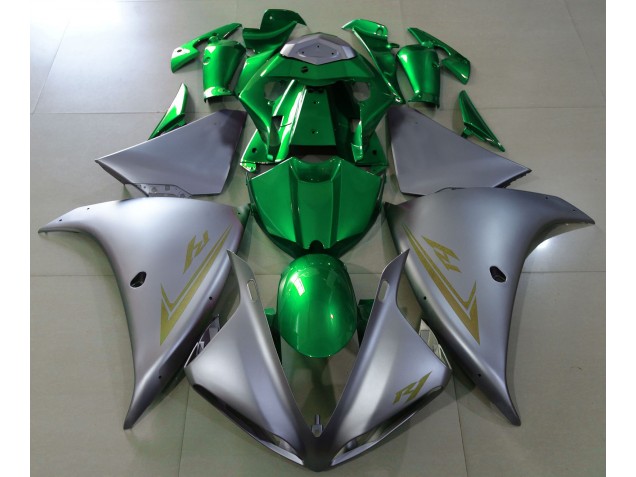 Argento Opaco & Verde 2009-2011 R1 Carena Moto Argento Opaco & Verde 2009-2011 R1 Carena Moto