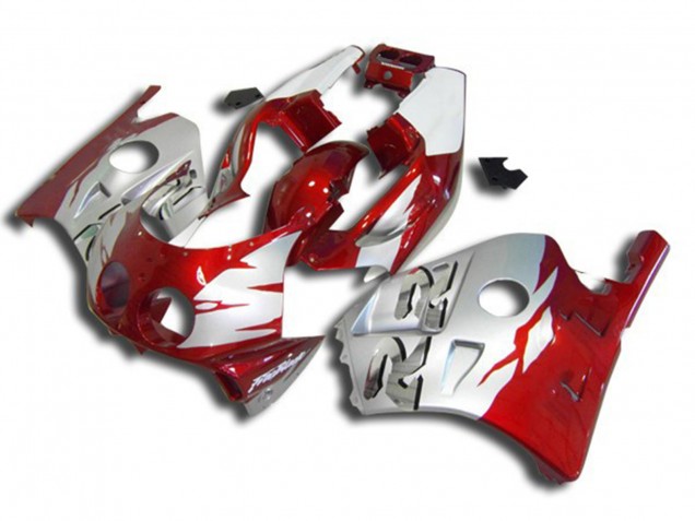 Argento Rosso & Bianco 1990-1998 CBR250RR Carena Moto Argento Rosso & Bianco 1990-1998 CBR250RR Carena Moto
