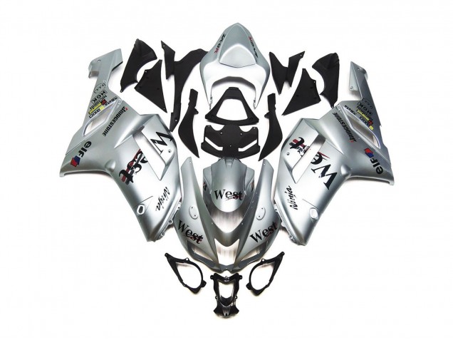Argento West Lucido 2007-2008 ZX6R Carena Moto Argento West Lucido 2007-2008 ZX6R Carena Moto