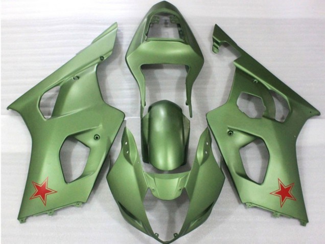 Army Green 2003-2004 GSXR 1000 Carena Moto Army Green 2003-2004 GSXR 1000 Carena Moto
