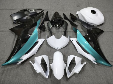 Azzurro Personalizzato In Bianco & Nero 2008-2016 R6 Carena Moto