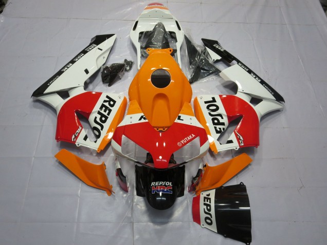 Bianco Arancione Repsol 2003-2004 CBR600RR Carena Moto Bianco Arancione Repsol 2003-2004 CBR600RR Carena Moto