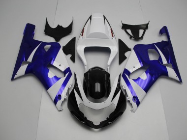 Bianco & Blu 2001-2003 GSXR 600-750 Carena Moto