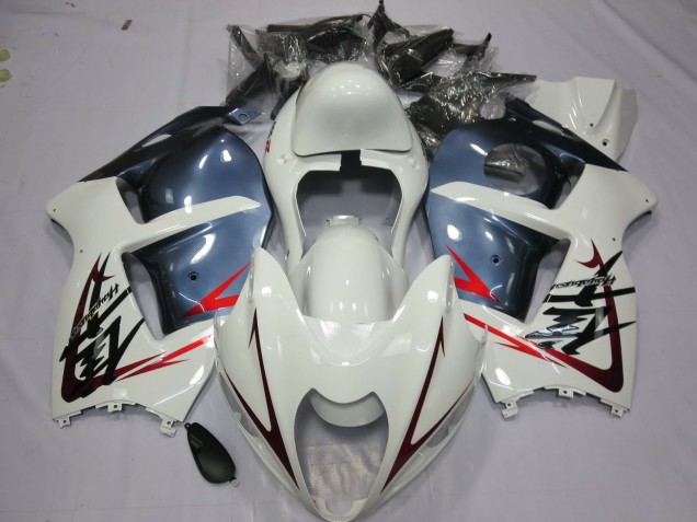 Bianco & Blu Polvere 1997-2007 GSXR 1300 Carena Moto Bianco & Blu Polvere 1997-2007 GSXR 1300 Carena Moto