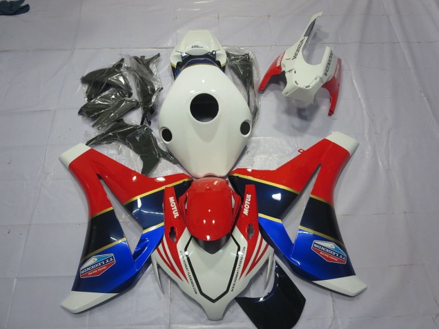 Bianco Blu & Rosso 2008-2011 CBR1000RR Carena Moto Bianco Blu & Rosso 2008-2011 CBR1000RR Carena Moto