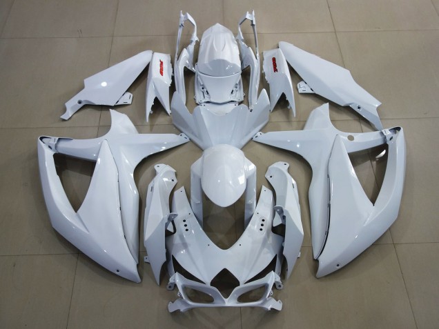 Bianco Brillante & Rosso 2008-2010 GSXR 600-750 Carena Moto Bianco Brillante & Rosso 2008-2010 GSXR 600-750 Carena Moto