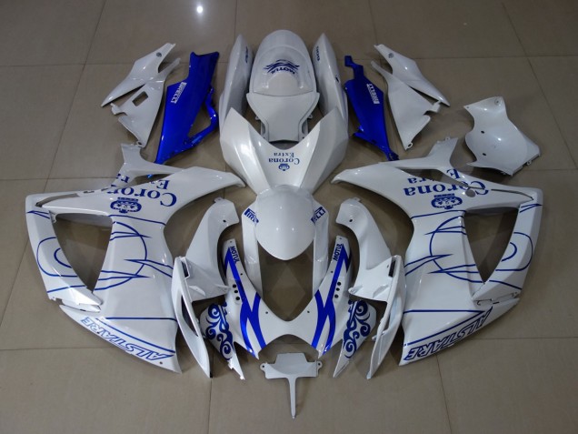 Bianco Corona 2006-2007 GSXR 600-750 Carena Moto Bianco Corona 2006-2007 GSXR 600-750 Carena Moto