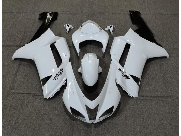 Bianco Liscio Lucido 2007-2008 ZX6R Carena Moto Bianco Liscio Lucido 2007-2008 ZX6R Carena Moto