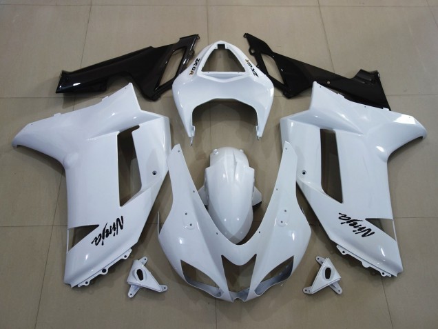Bianco Lucido 2007-2008 ZX6R Carena Moto Bianco Lucido 2007-2008 ZX6R Carena Moto