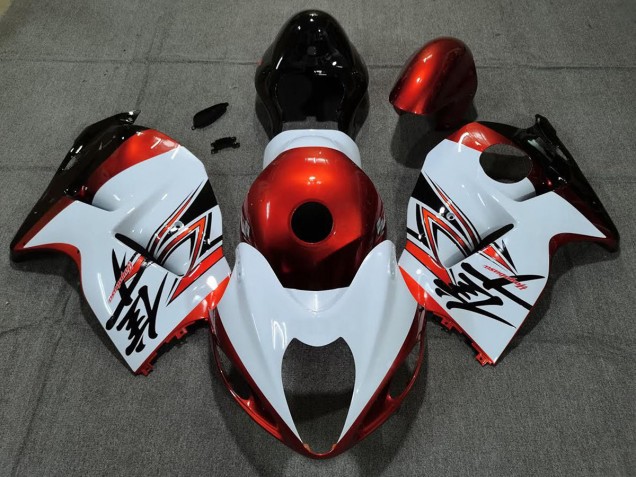 Bianco Lucido & Arancione 1997-2007 GSXR 1300 Carena Moto Bianco Lucido & Arancione 1997-2007 GSXR 1300 Carena Moto