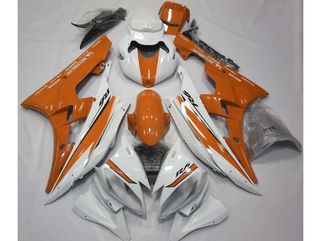 Bianco Lucido & Arancione 2006-2007 R6 Carena Moto Bianco Lucido & Arancione 2006-2007 R6 Carena Moto