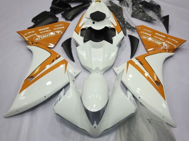 Bianco Lucido & Arancione 2012-2014 R1 Carena Moto