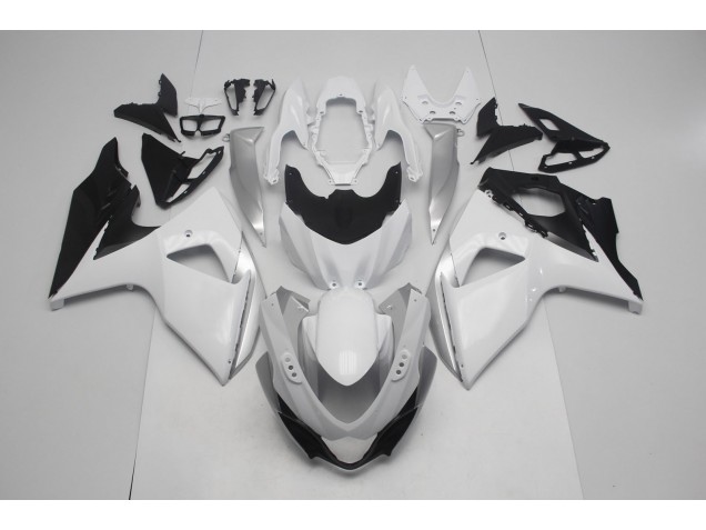 Bianco Lucido & Argento 2009-2016 GSXR 1000 Carena Moto Bianco Lucido & Argento 2009-2016 GSXR 1000 Carena Moto