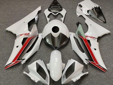 Bianco Lucido Argento & Rosso 2008-2016 R6 Carena Moto