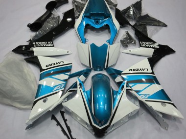 Bianco Lucido & Azzurro 2007-2008 R1 Carena Moto