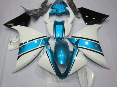 Bianco Lucido & Azzurro 2009-2011 R1 Carena Moto