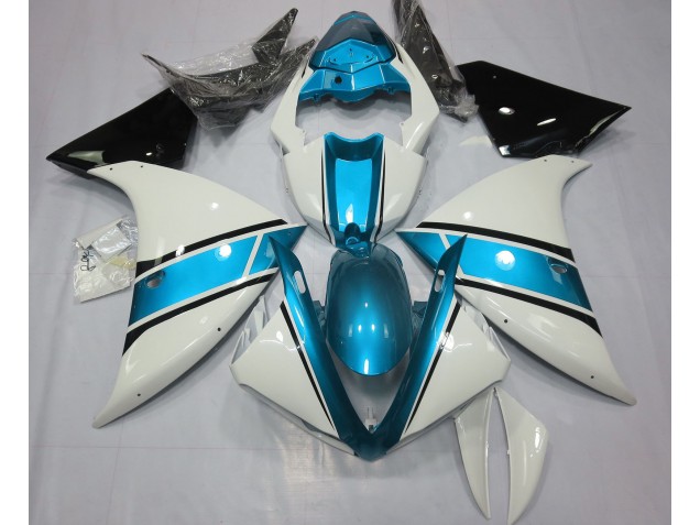 Bianco Lucido & Azzurro 2009-2011 R1 Carena Moto