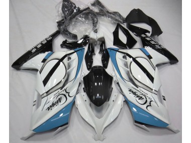 Bianco Lucido & Azzurro 2013-2018 Ninja 300 Carena Moto
