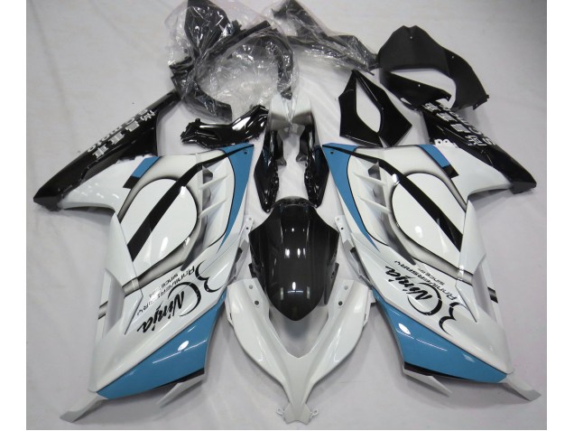 Bianco Lucido & Azzurro 2013-2018 Ninja 300 Carena Moto Bianco Lucido & Azzurro 2013-2018 Ninja 300 Carena Moto