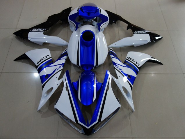 Bianco Lucido & Blu 2004-2006 R1 Carena Moto Bianco Lucido & Blu 2004-2006 R1 Carena Moto