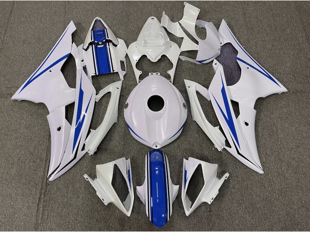 Bianco Lucido & Blu 2008-2016 R6 Carena Moto Bianco Lucido & Blu 2008-2016 R6 Carena Moto