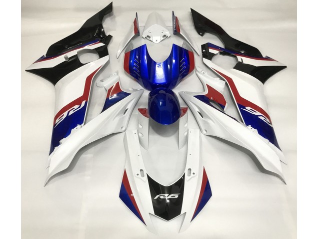 Bianco Lucido & Blu Intenso 2017-2021 R6 Carena Moto Bianco Lucido & Blu Intenso 2017-2021 R6 Carena Moto