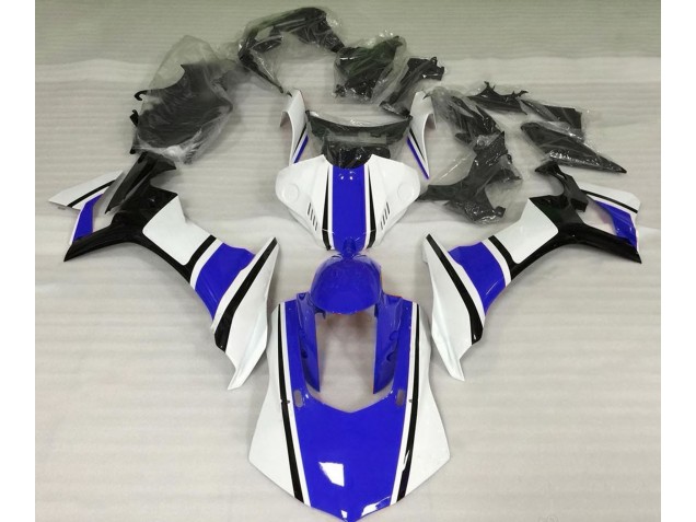 Bianco Lucido Blu & Nero 2015-2019 R1 Carena Moto Bianco Lucido Blu & Nero 2015-2019 R1 Carena Moto