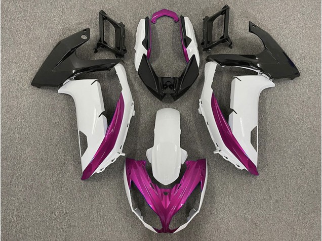 Bianco Lucido & Magenta 2012-2016 Ninja 650R Carena Moto Bianco Lucido & Magenta 2012-2016 Ninja 650R Carena Moto