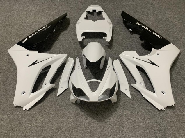 Bianco Lucido & Nero 2006-2008 Daytona 675 Carena Moto Bianco Lucido & Nero 2006-2008 Daytona 675 Carena Moto